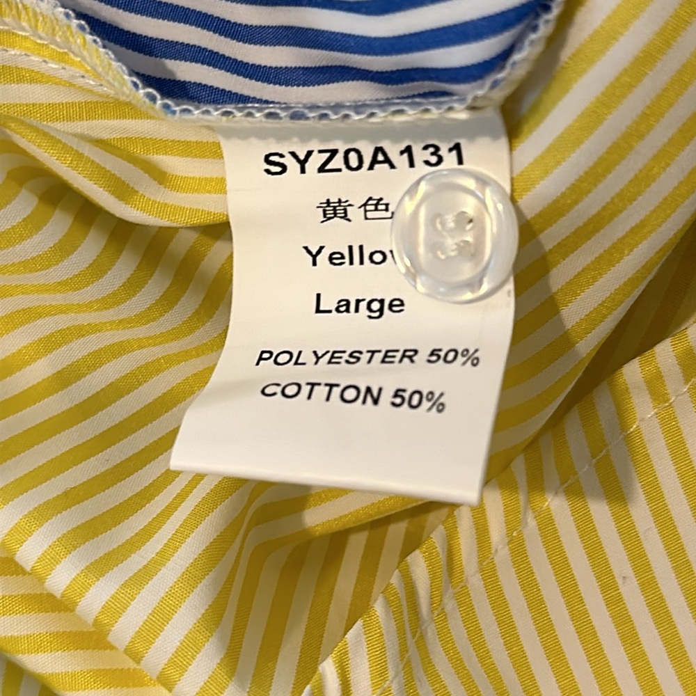 Amazon New color block pinstriped button down shirt - Picture 8 of 8